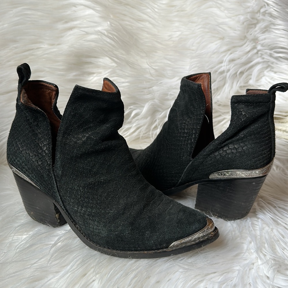 Jeffrey Campbell Womens Western | CROMWELL Blacksuedesnake